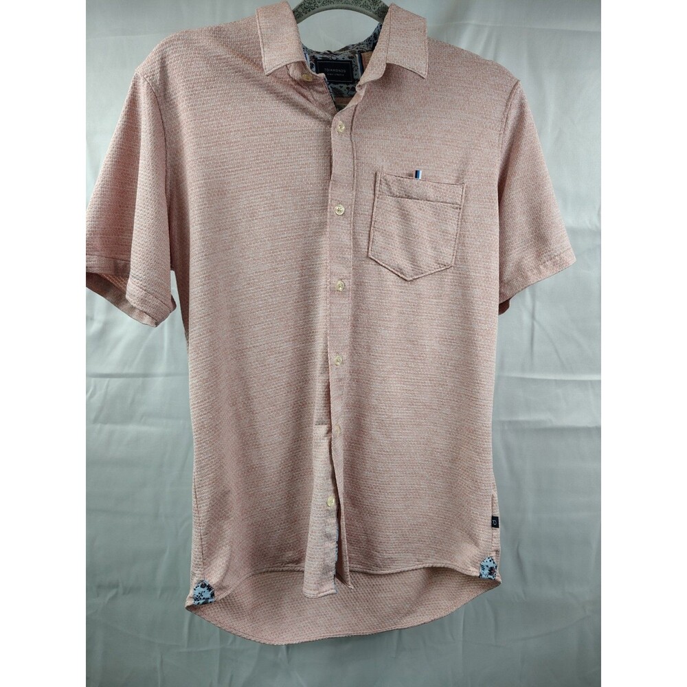7 Diamonds Shirt Mens Small Eldon 4-Way Stretch Short Sleeve Button Up